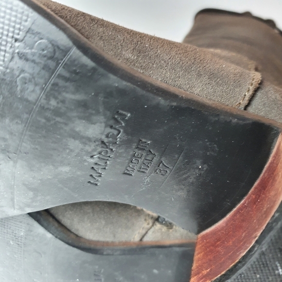 Malìparmi Suede Leather Heeled Long Boot Size 37 - Picture 13 of 13